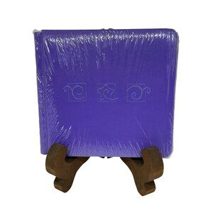 Creative Memories Scrapbook Album | Purple Foil Square Swirls Design NEW Sealed